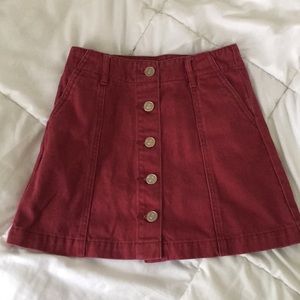 Forever 21 Maroon Jean Skirt